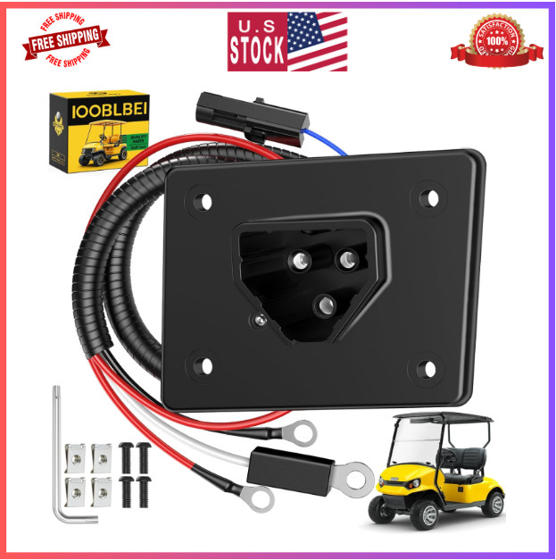 Golf Cart 48V Charger Receptacle Fits EZGO RXV, EZGO Charging Port with Wires, O