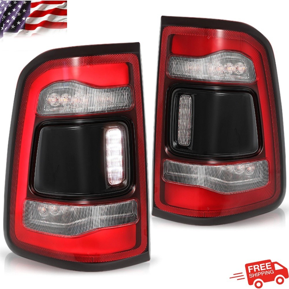 For 2019-2022 Ram 1500 LED Tail Light Rear Lamp with Blind Spot Left+Right Side