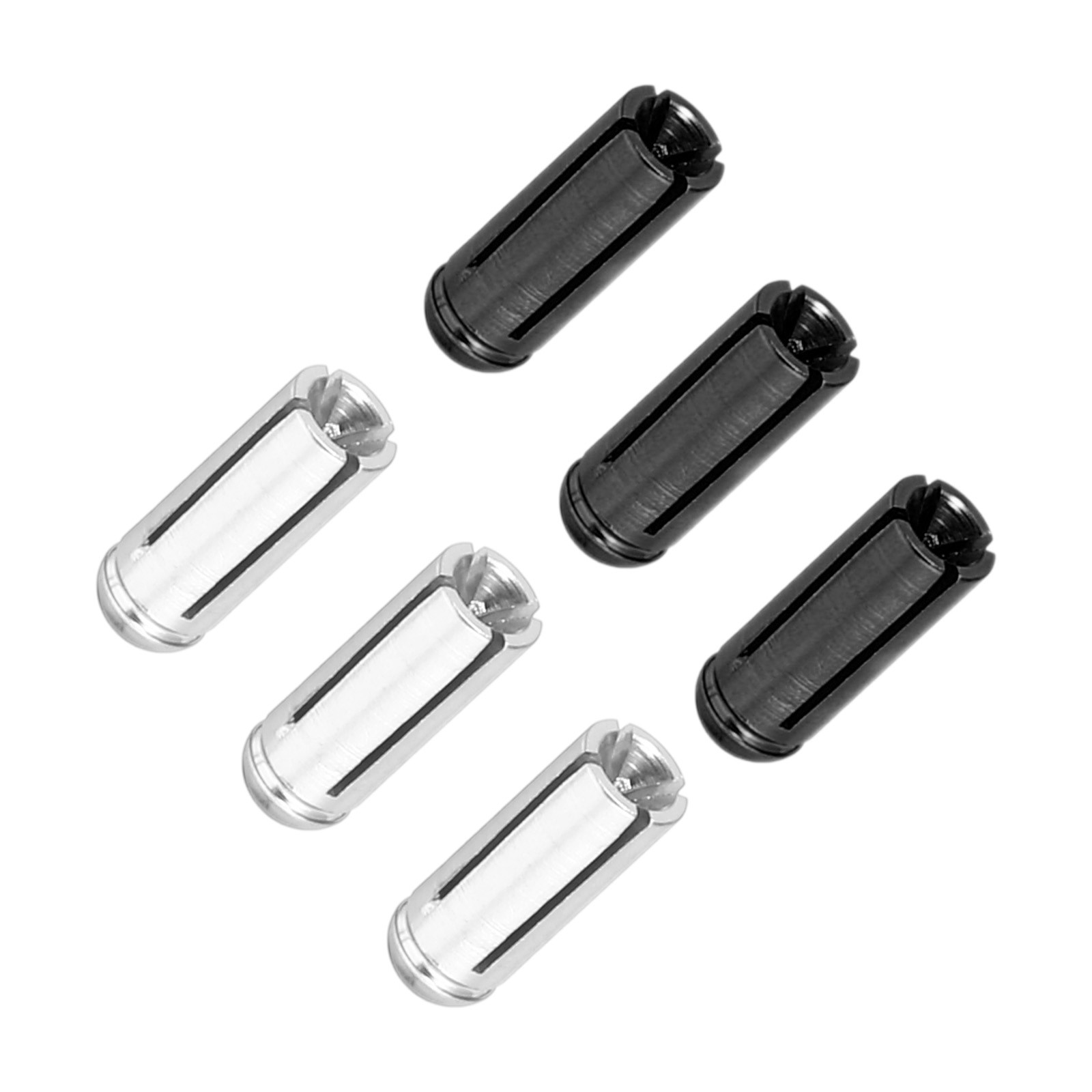 6Pcs Dart Flight Protectors Aluminum Dart Accessories Silver Tone Black