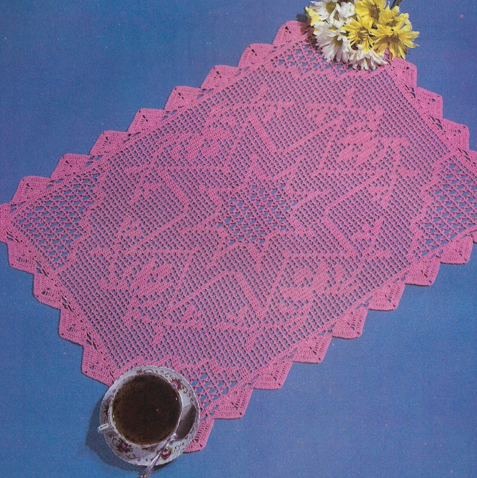 Flowering Star Doily crochet pattern instructions