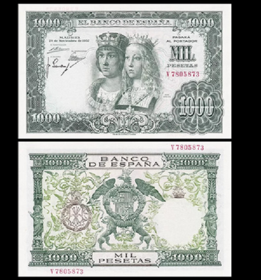 Spain 1000 Peseta 1957 P 149 NEW UNC Banknote