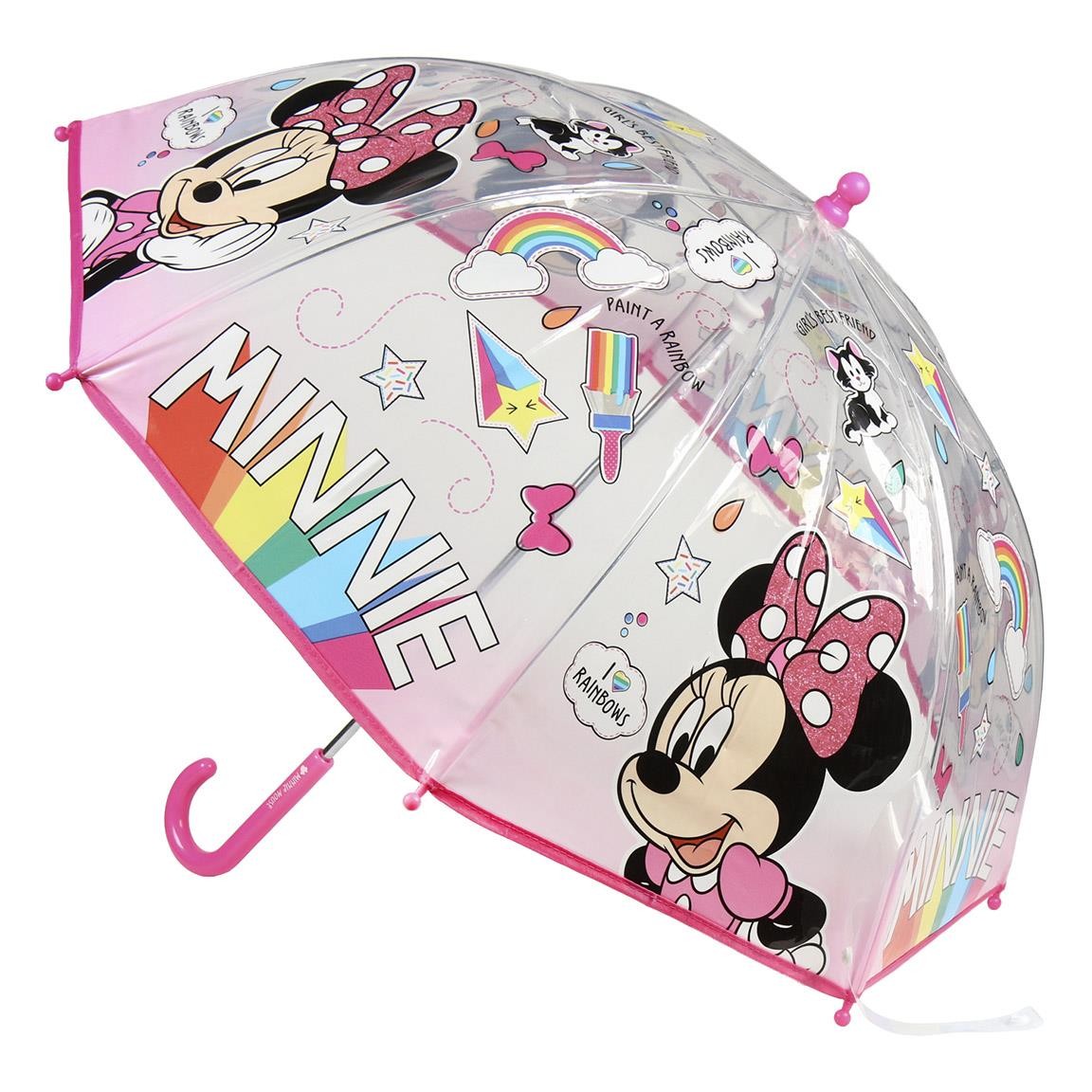 Poe Minnie Manual Umbrellas PINK - 45 CM | GIRL PIG