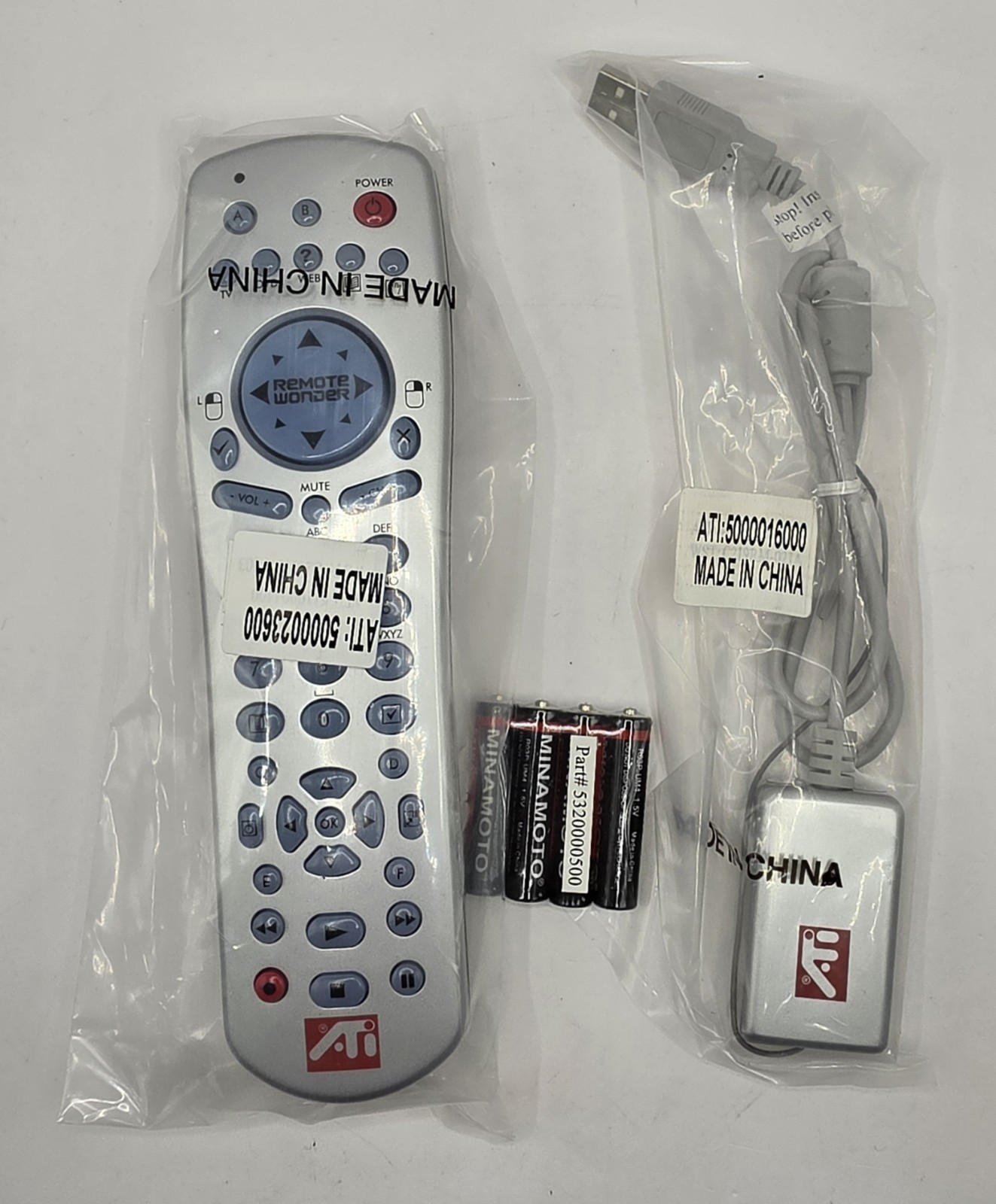ATI Remote Wonder RF PC Multimedia Control Kit 151-V01120 With USB Receiver