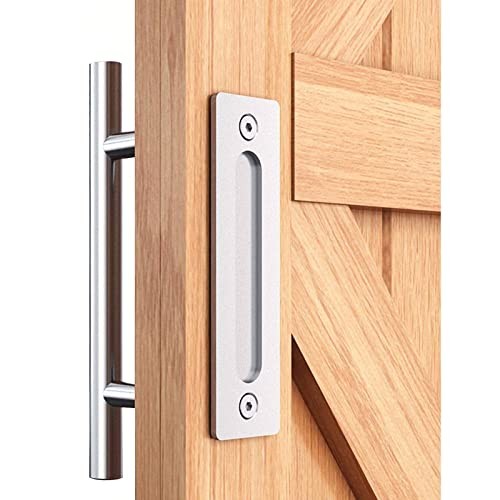 12" Stainless Steel Sliding Barn Door Handles and Pulls Flush Hardware 1 Piece