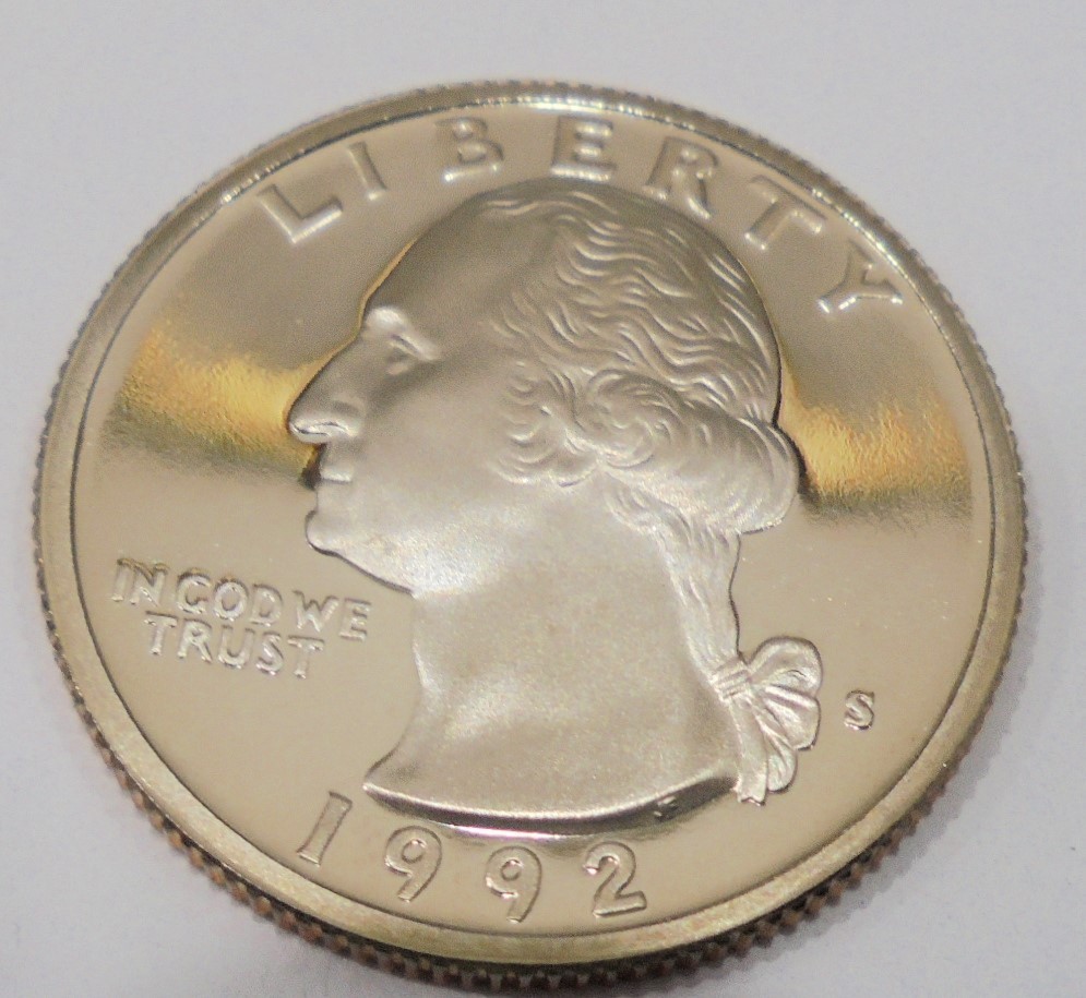 NICE 1992 s Proof  Washington Quarter Deep Cameo # 151