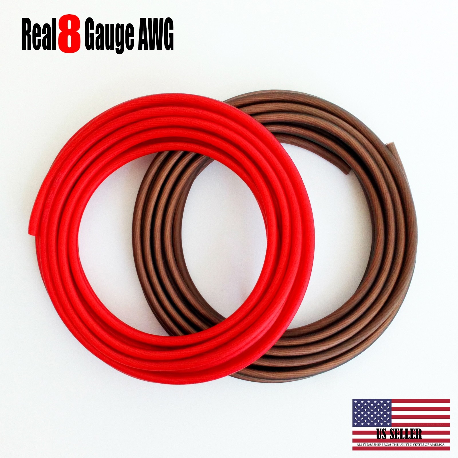 TRUE 8 GAUGE AWG WIRE CABLE 100 FT,50 BLACK 50 RED POWER GROUND STRANDED PRIMARY