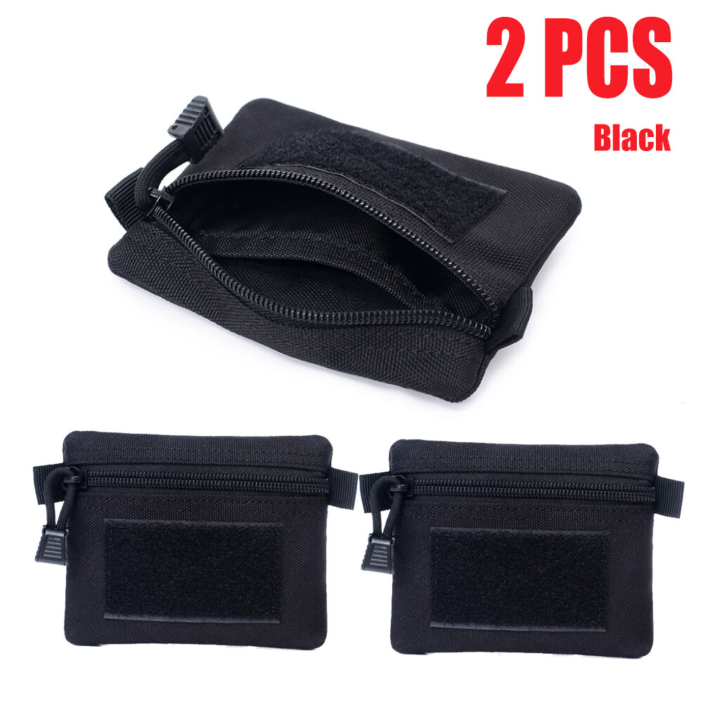 2 Pack Coin Pouch Tactical Mini Pouch Bag EDC Utility Small Bag Organizer