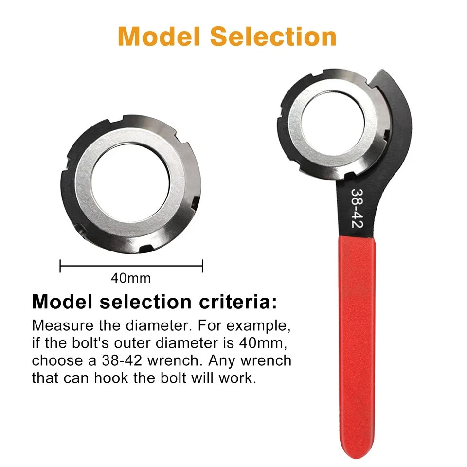 6x Coilover Spanner Wrench Set Adjustable C-Shape Shock Spanner Hook Wrench Tool
