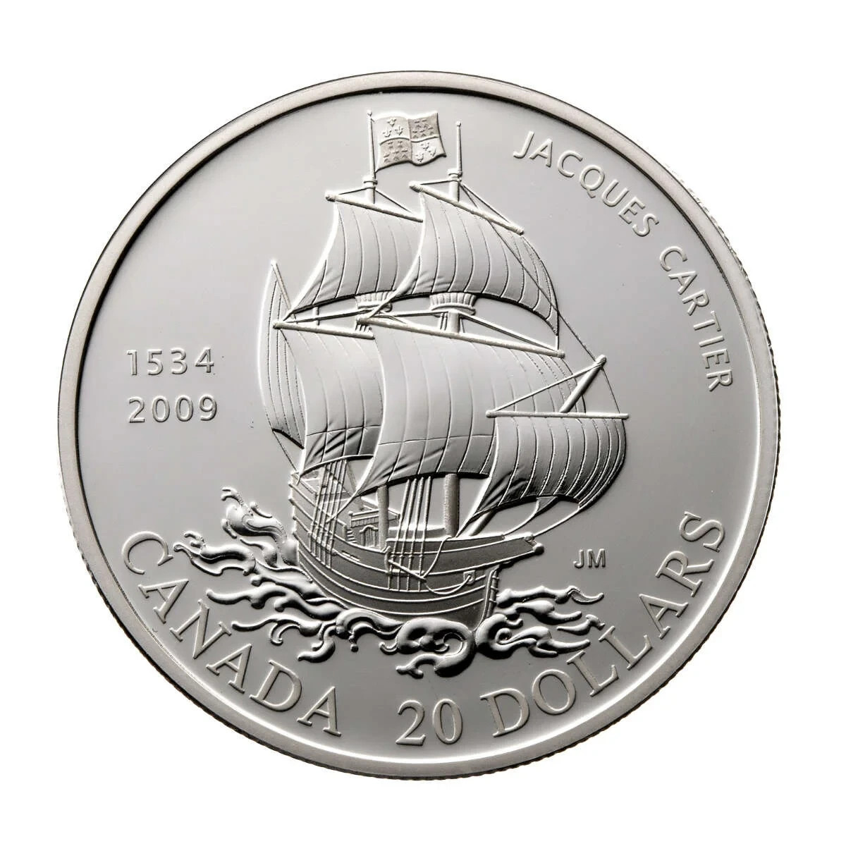 2009 $20 Jacques Cartier - Pure Silver Coin 1 oz. Box & COA
