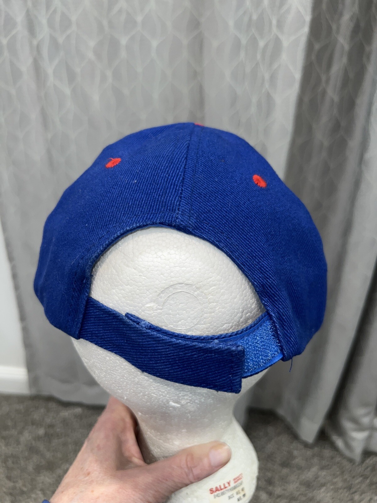 True American Spirit Blue Cap Hat w/Red White Blue Accents and Diamond flag Adj
