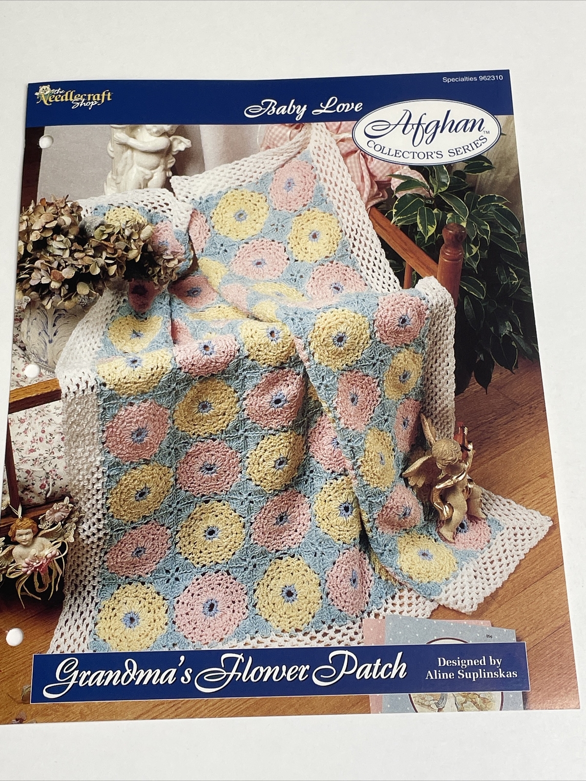 Grandma's Flower Patch Afghan Baby Love Crochet Pattern Needlecraft Shop