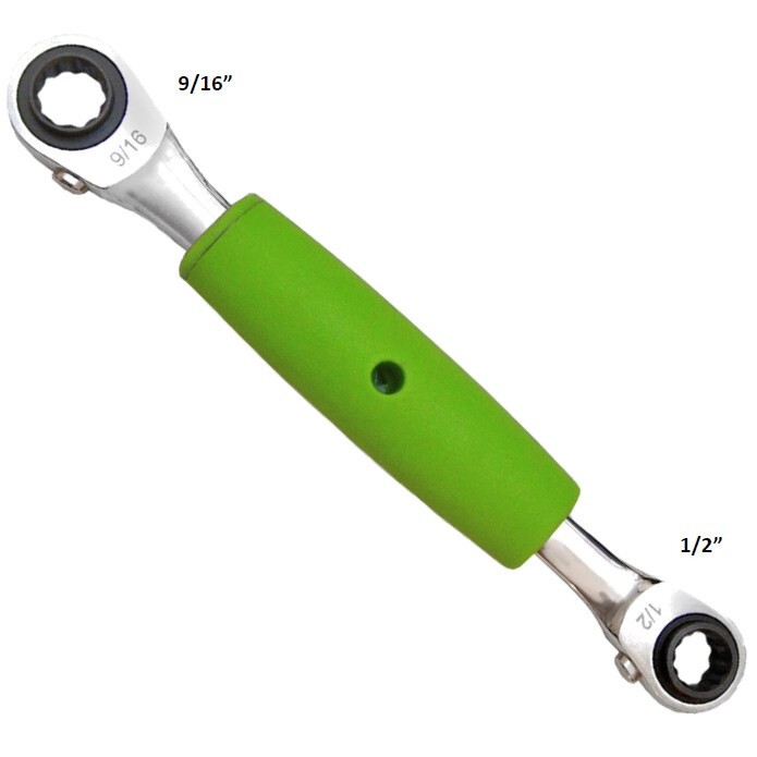 Madi 1/2" 5/8" 9/16" 3/4" Insulated 4-in-1 Ratcheting Lineman Wrench