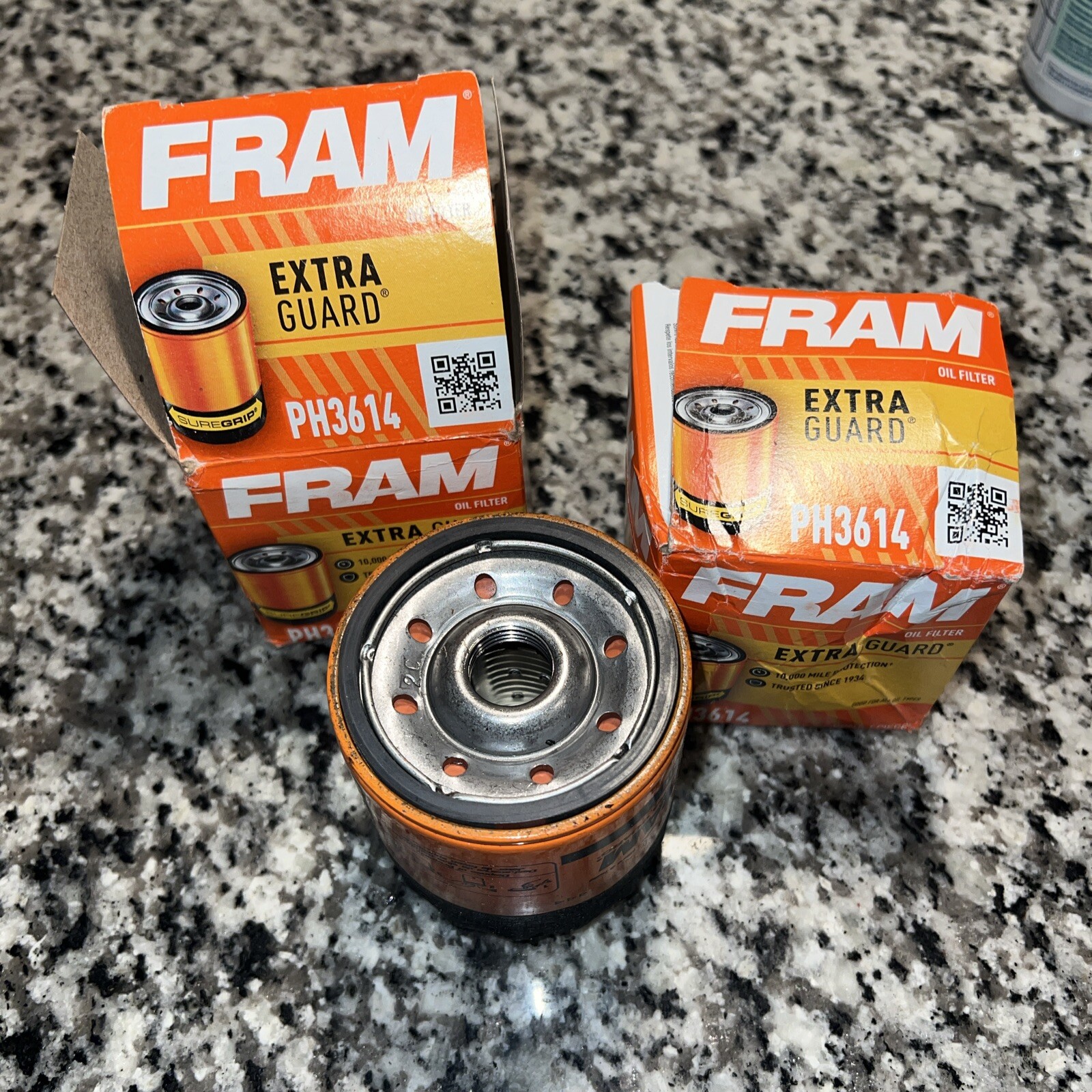2 Pack - FRAM Extra Guard PH3614, 10K Mile Change Interval Spin-On Oil Filter