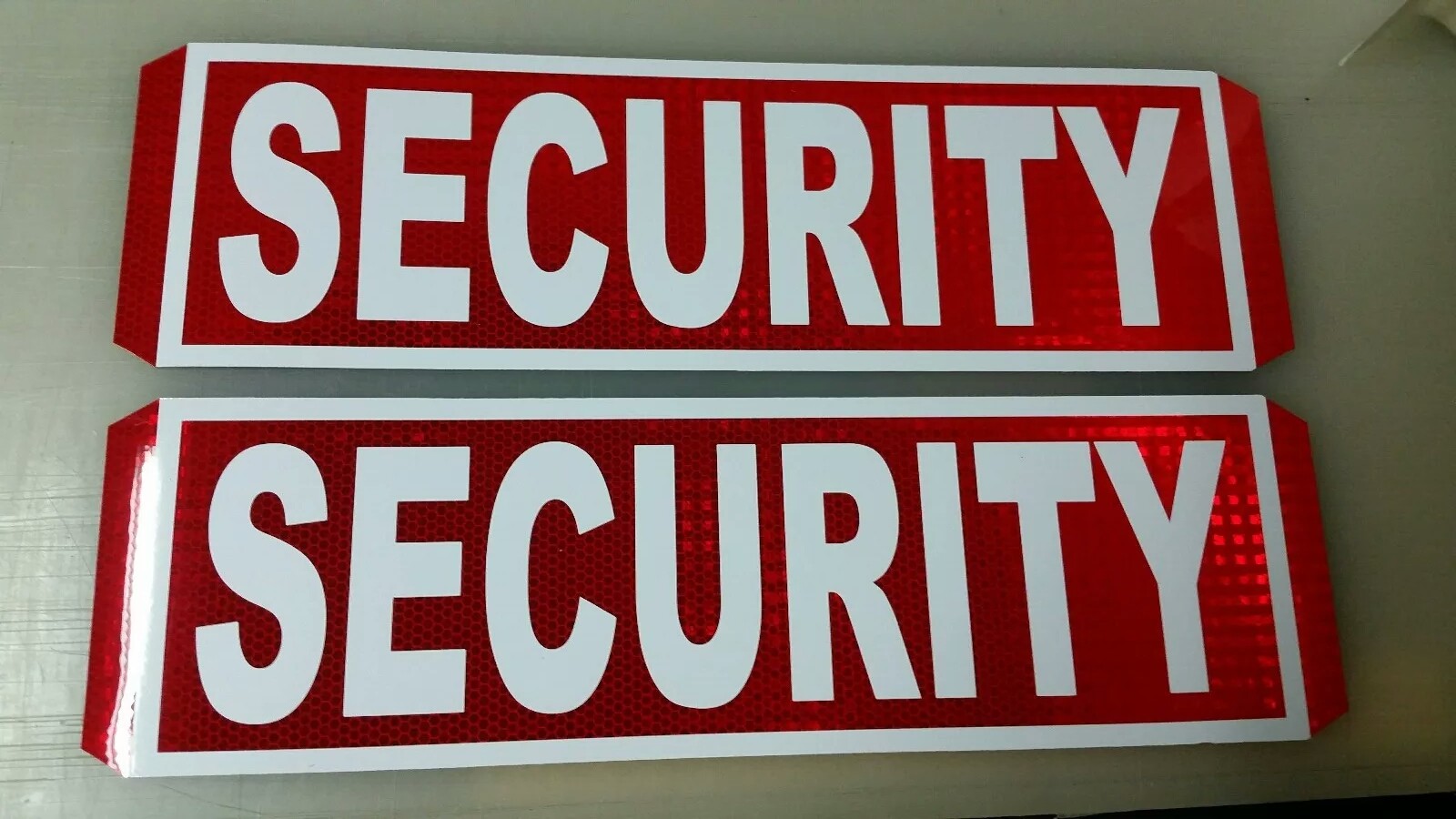 security magnetic door signs reflective red