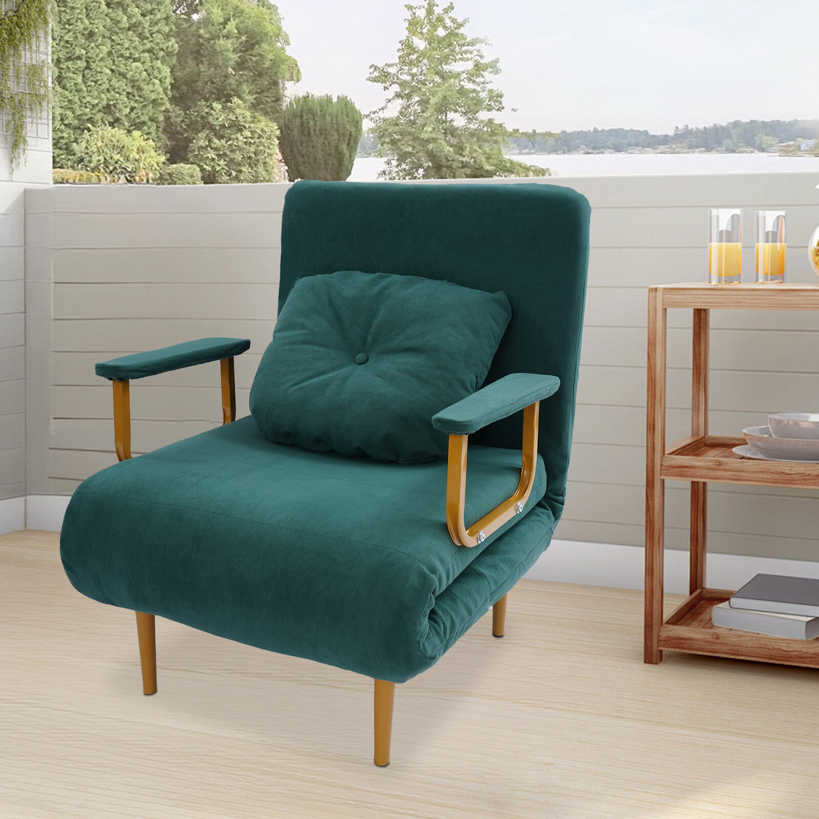 68*190cm Convertible Sofa Bed Sofa Chair Bed Folding Sofa Bed Load-bearing 130kg