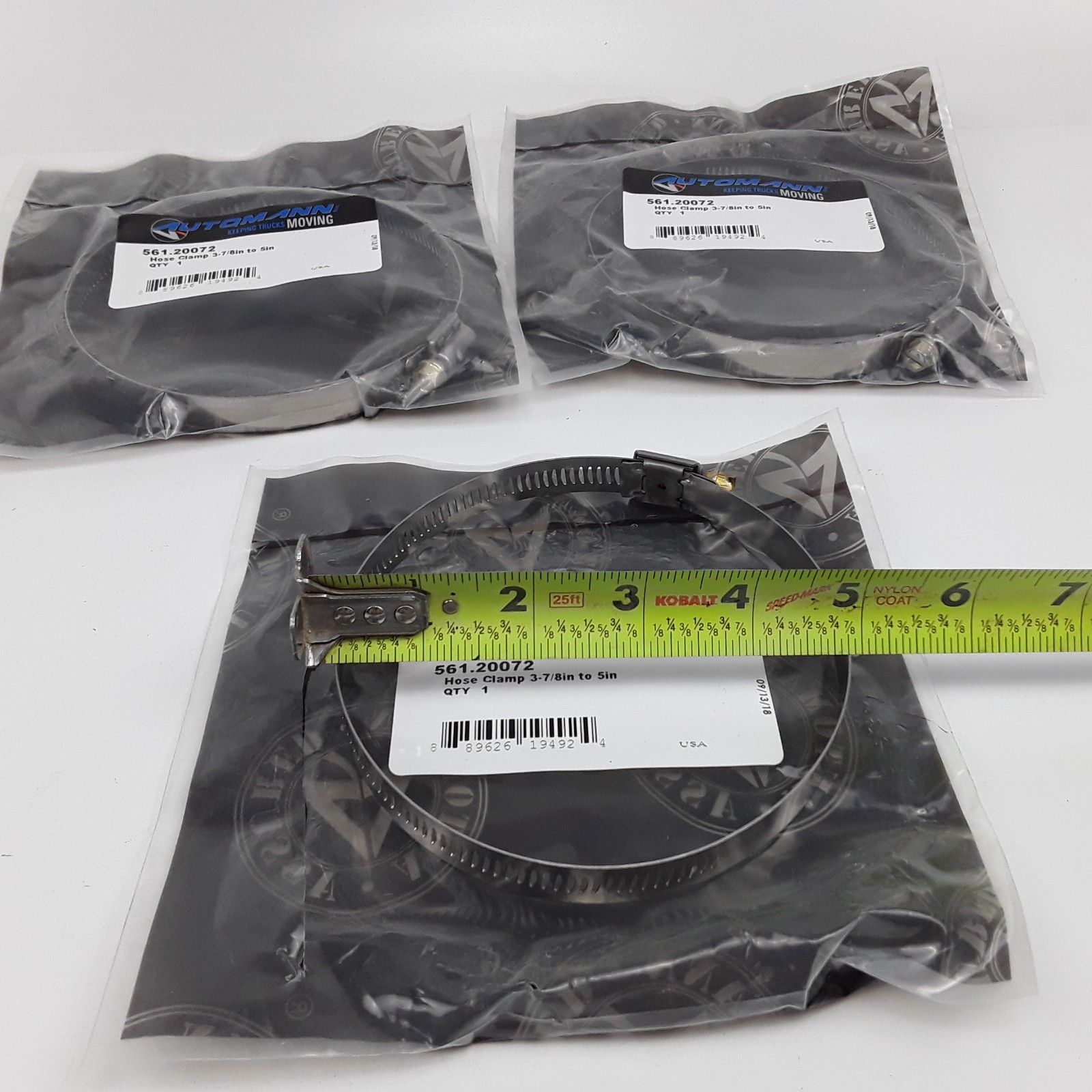 Automann 561.20072 Hose Clamp Assembly 3-7/8 in to 5 in Set of 3 Clamps