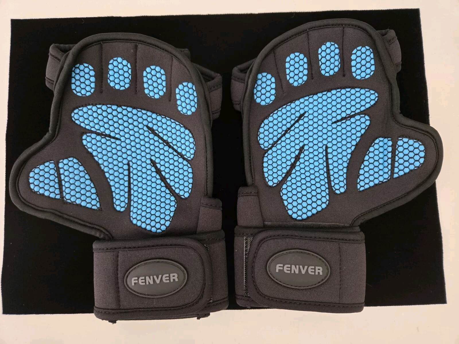 Fenver Sport XL Mens Fingerless Gym Workout Gloves