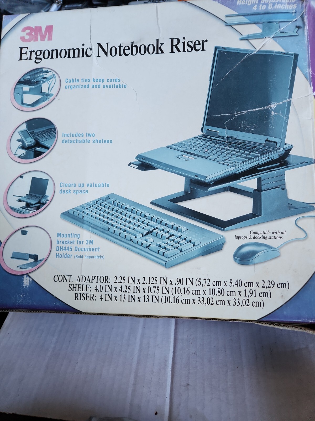 3M Ergonomic Notebook Riser LX500 - Black