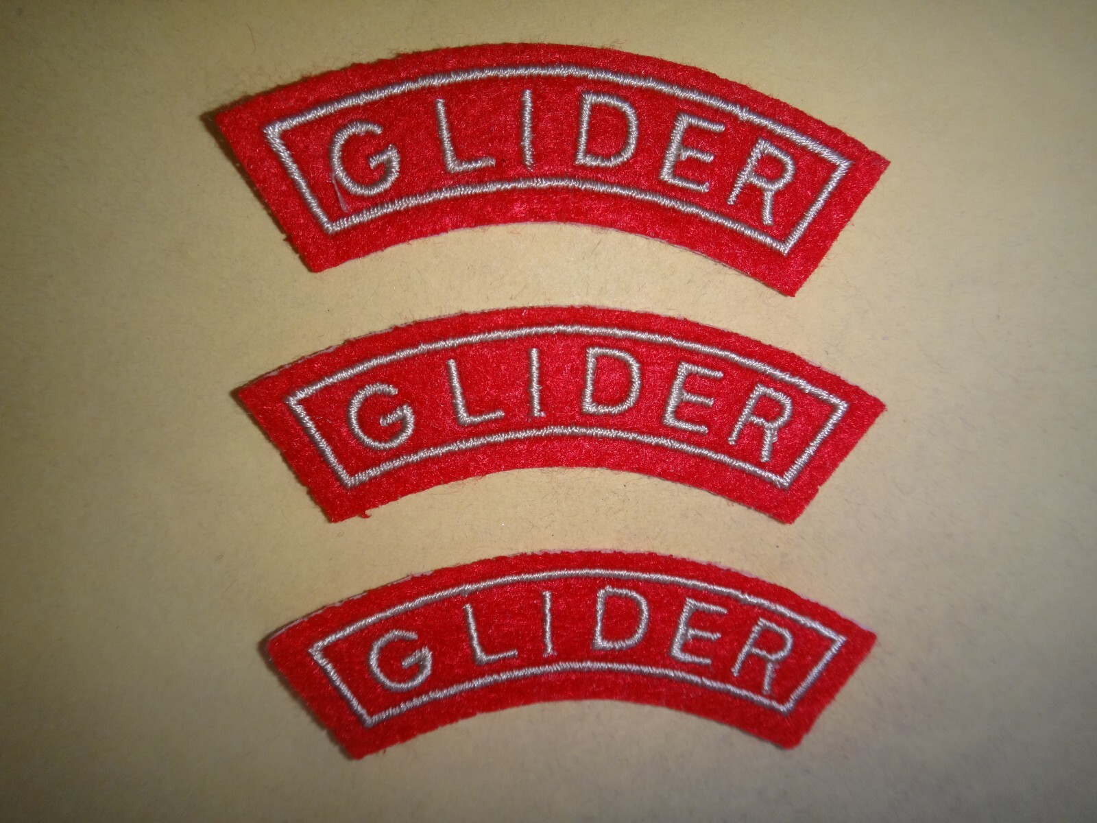 Set Of 3 US Military GLIDER Arcs Patches
