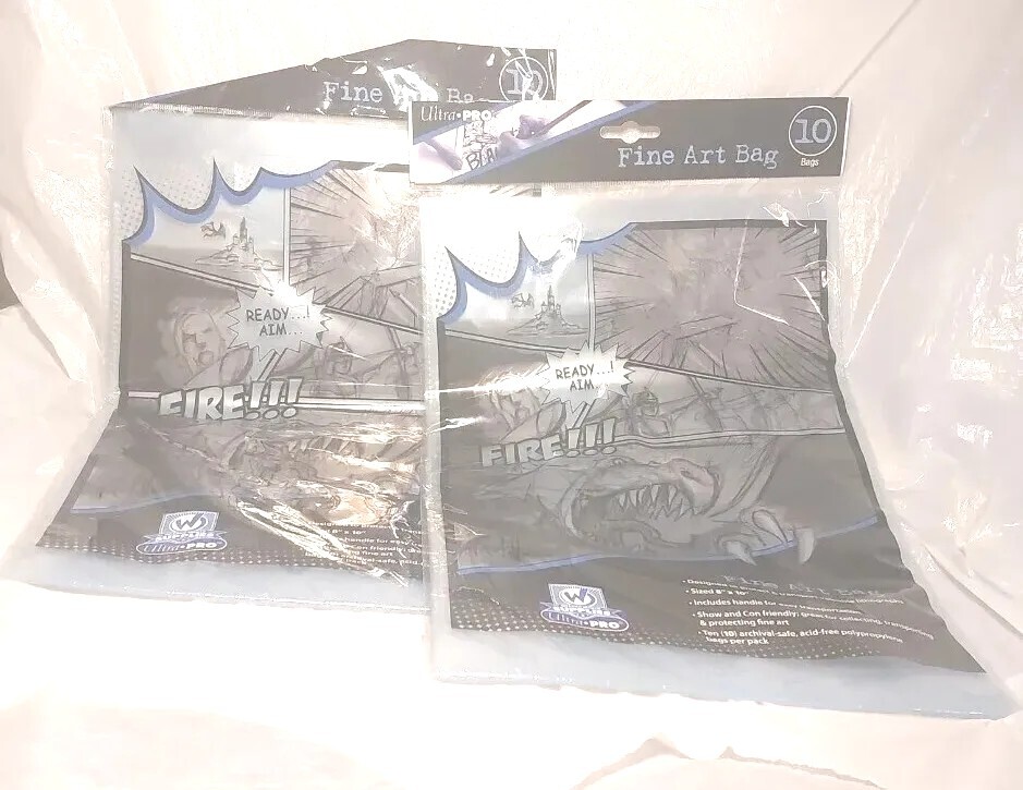 Lot of 2 Ultra Pro Fine Arts Bag 10 Count 8"X10" New in bag. Total of 20 bags