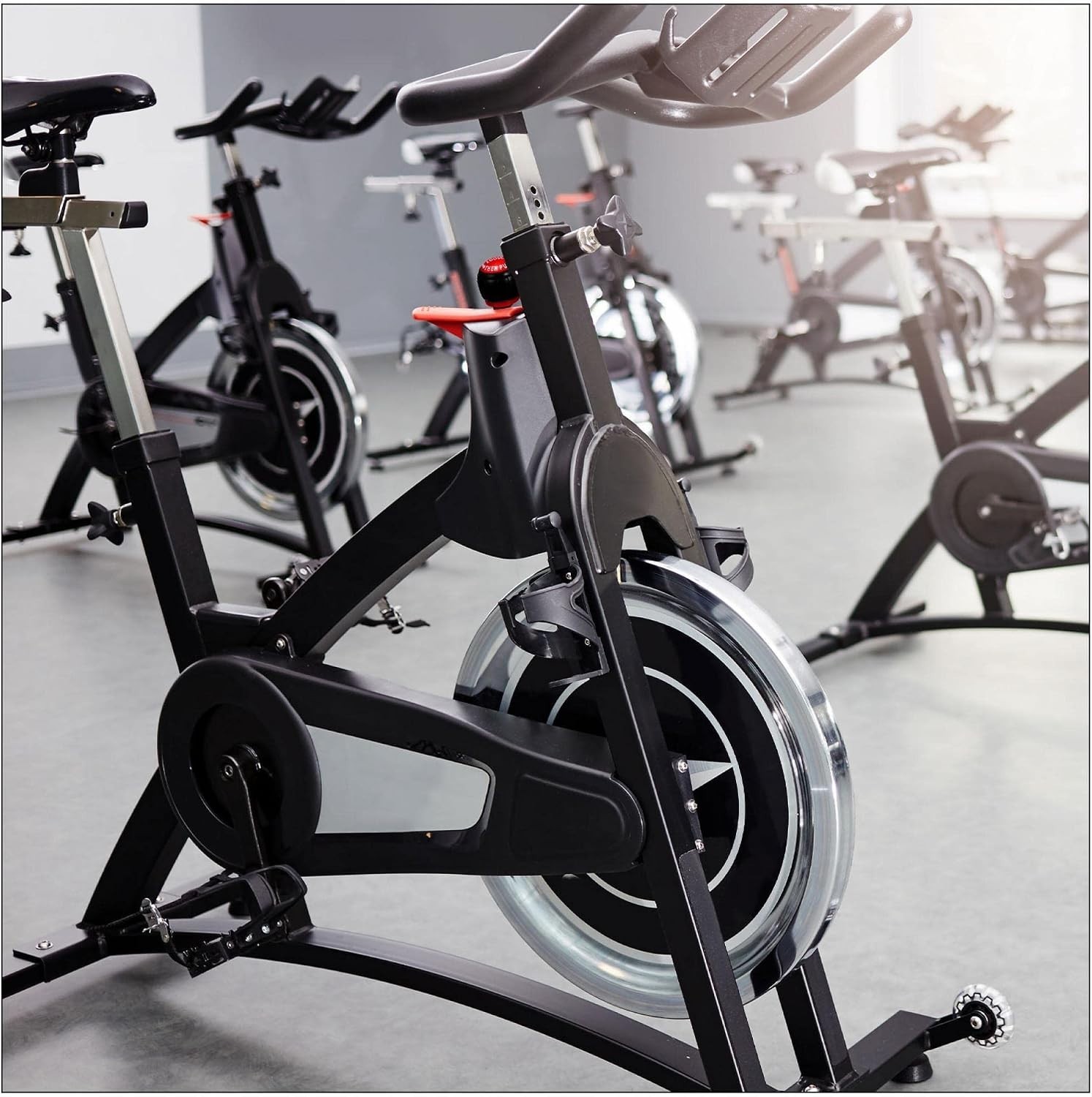 Easy-Install Red Spring Handle Knob for Indoor Exercise Bikes – Sturdy Design