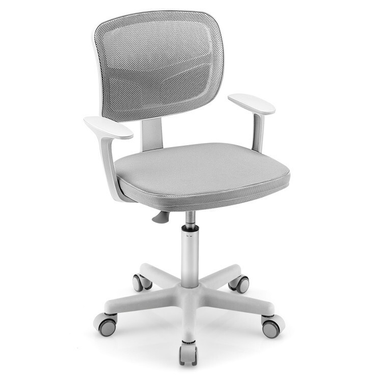 Kids Chair Ergonomic Desk Upholstered Mesh Chair w/5 Rolling Universal Casters