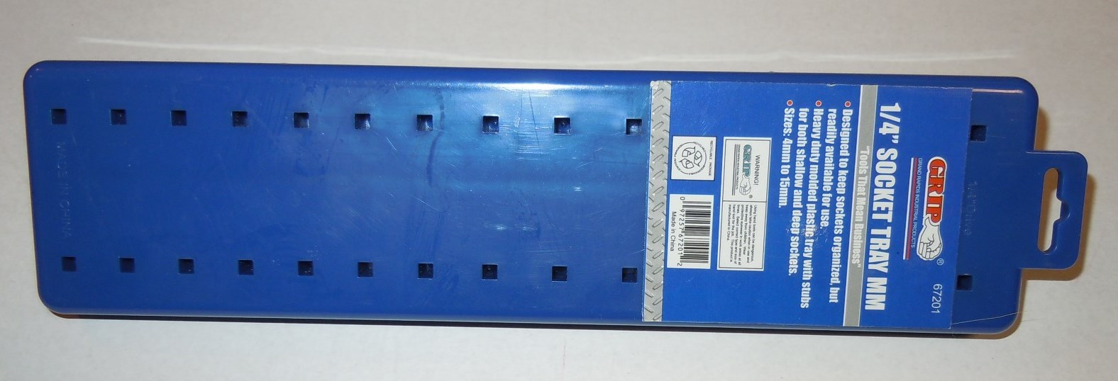 GRIP 1/4" Socket Tray MM - 097257672012 - NEW
