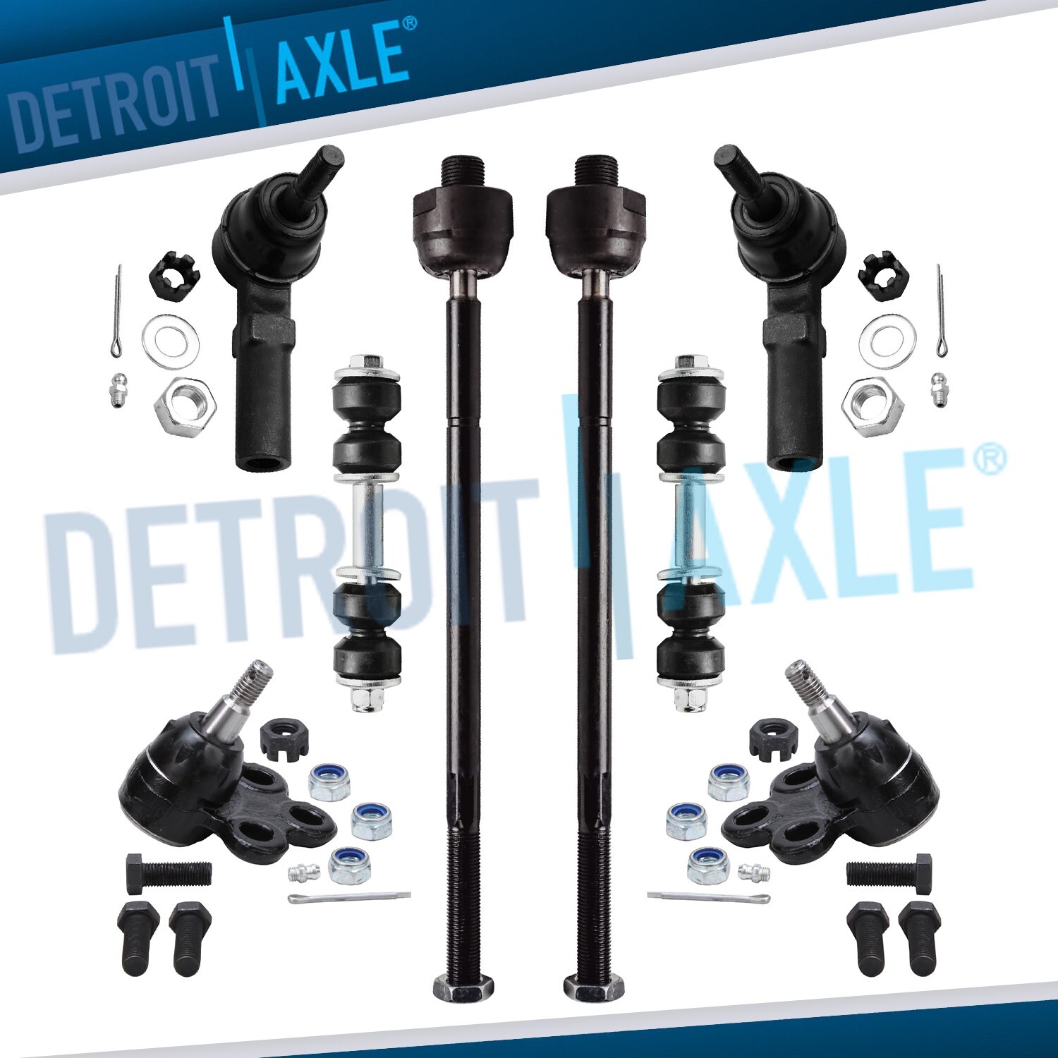 Front Inner Outer Tie Rods Ball Joints Kit for LeSabre Deville Aurora Bonneville