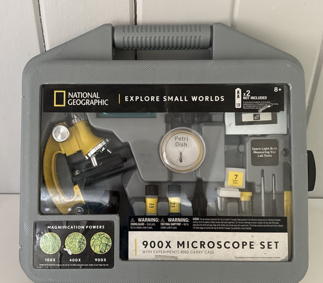 Explore Scientific National Geographic 900x Microscope w/Case NEW OPEN BOX