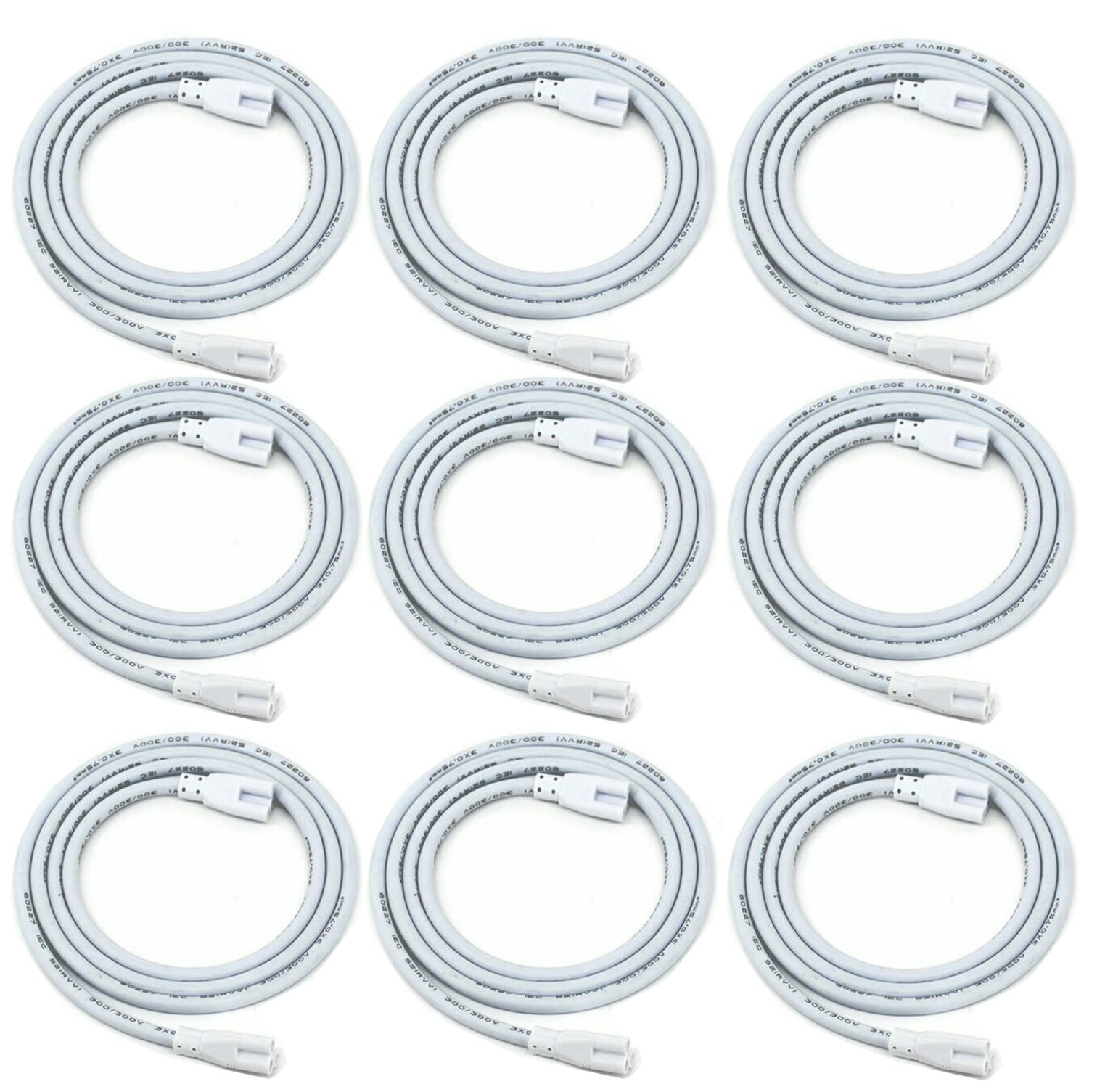 12/24 Pack 2FT 3FT Connector Cable Extension Cord Wire 3-Pin Tube Light Fixture
