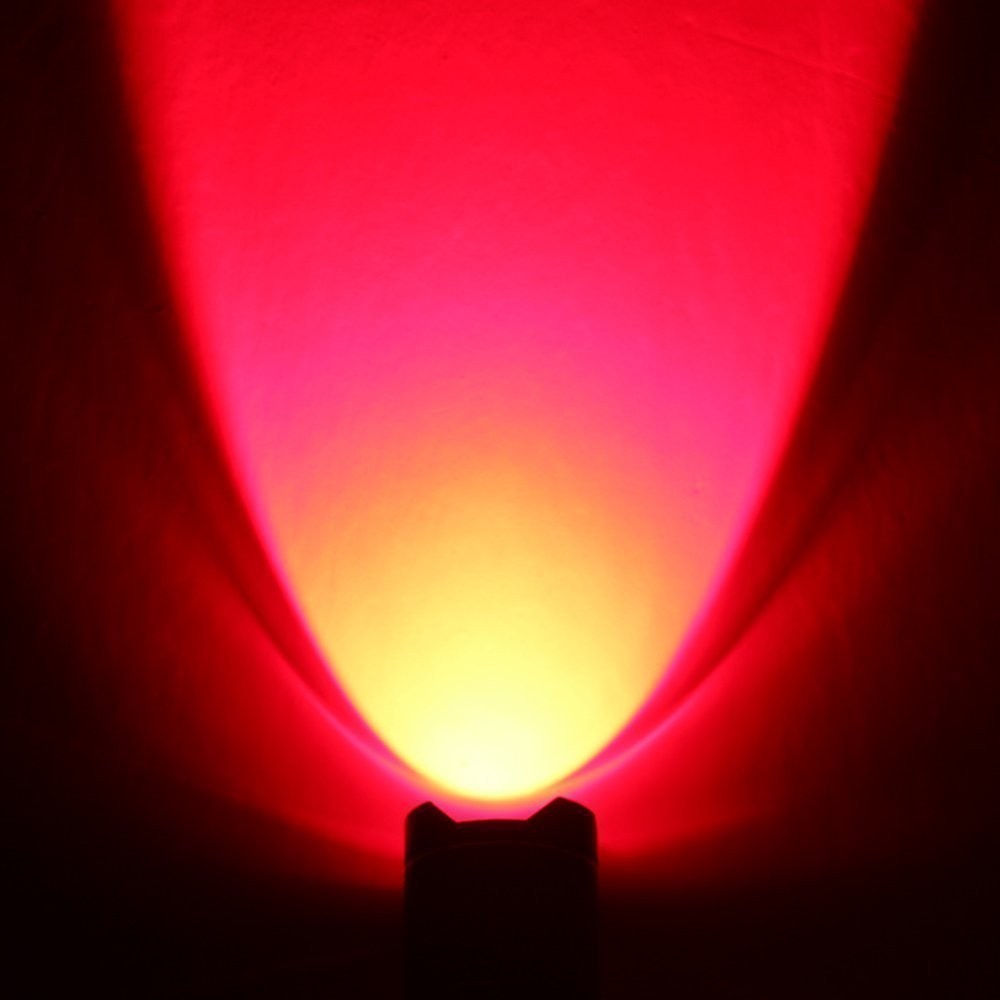 Scalable Red Flashlight, 3 Mode Red Beam, Long Range - Black