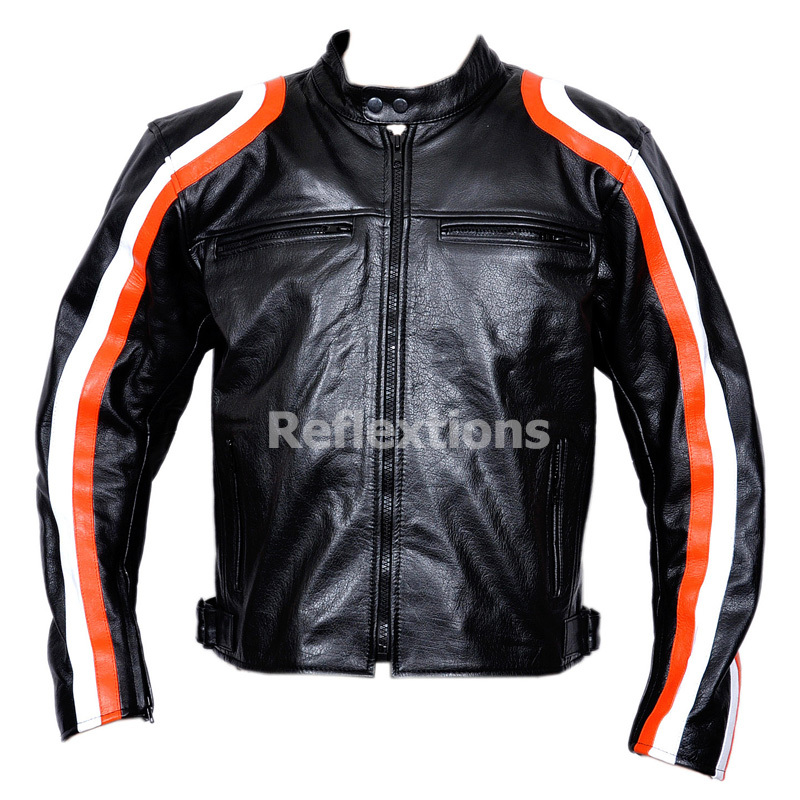 Motorcycle Harley Jacket Style Leather Motorbike Biker Armour Protection Jacket
