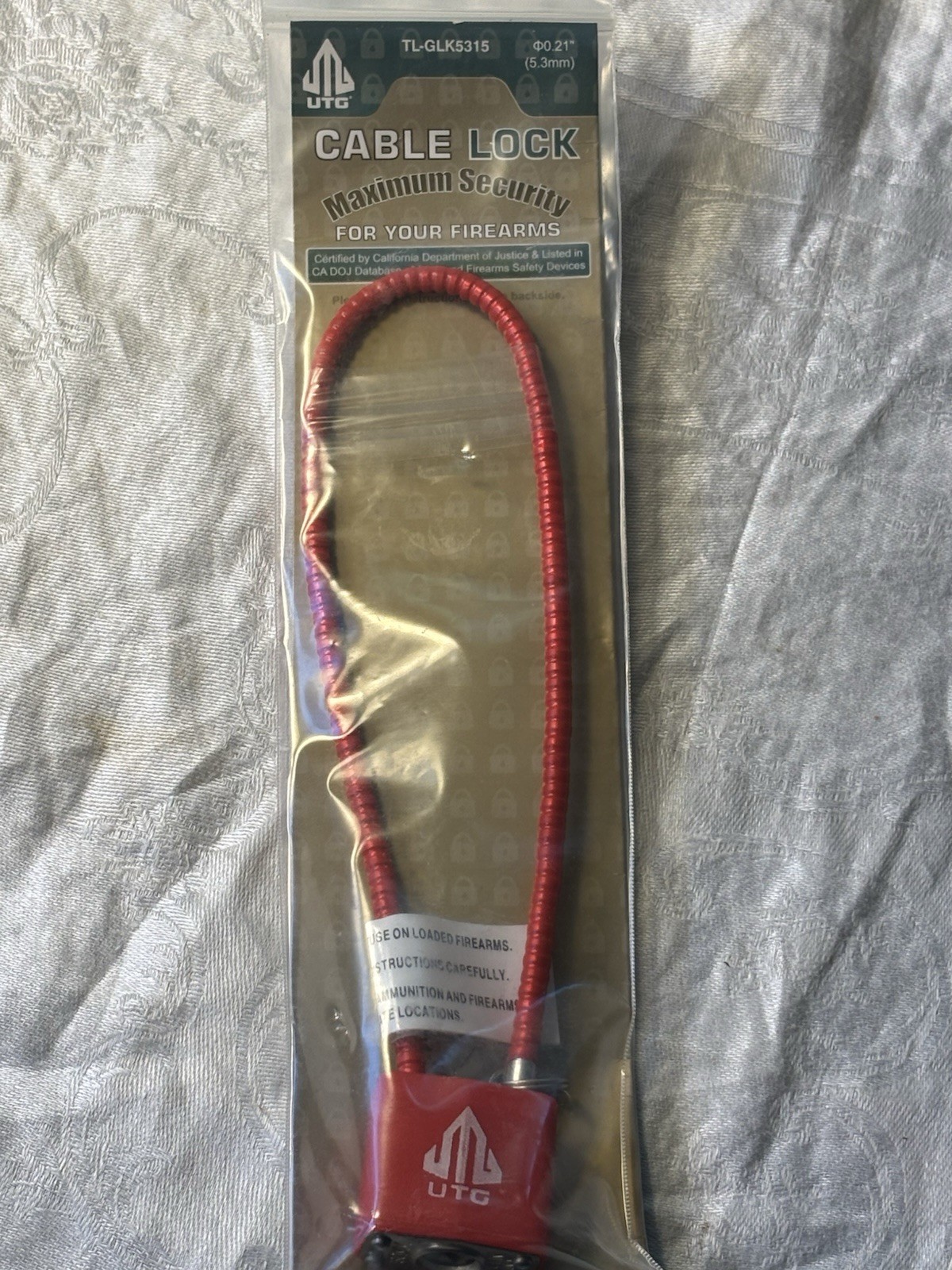 Ruger Pistol And UTG Rifle Adjusting Cable Padlocks