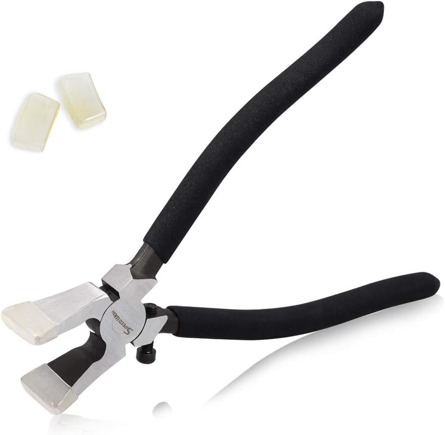 SPEEDWOX Glass Running Pliers With Curved Jaws - 8 Plier, Black