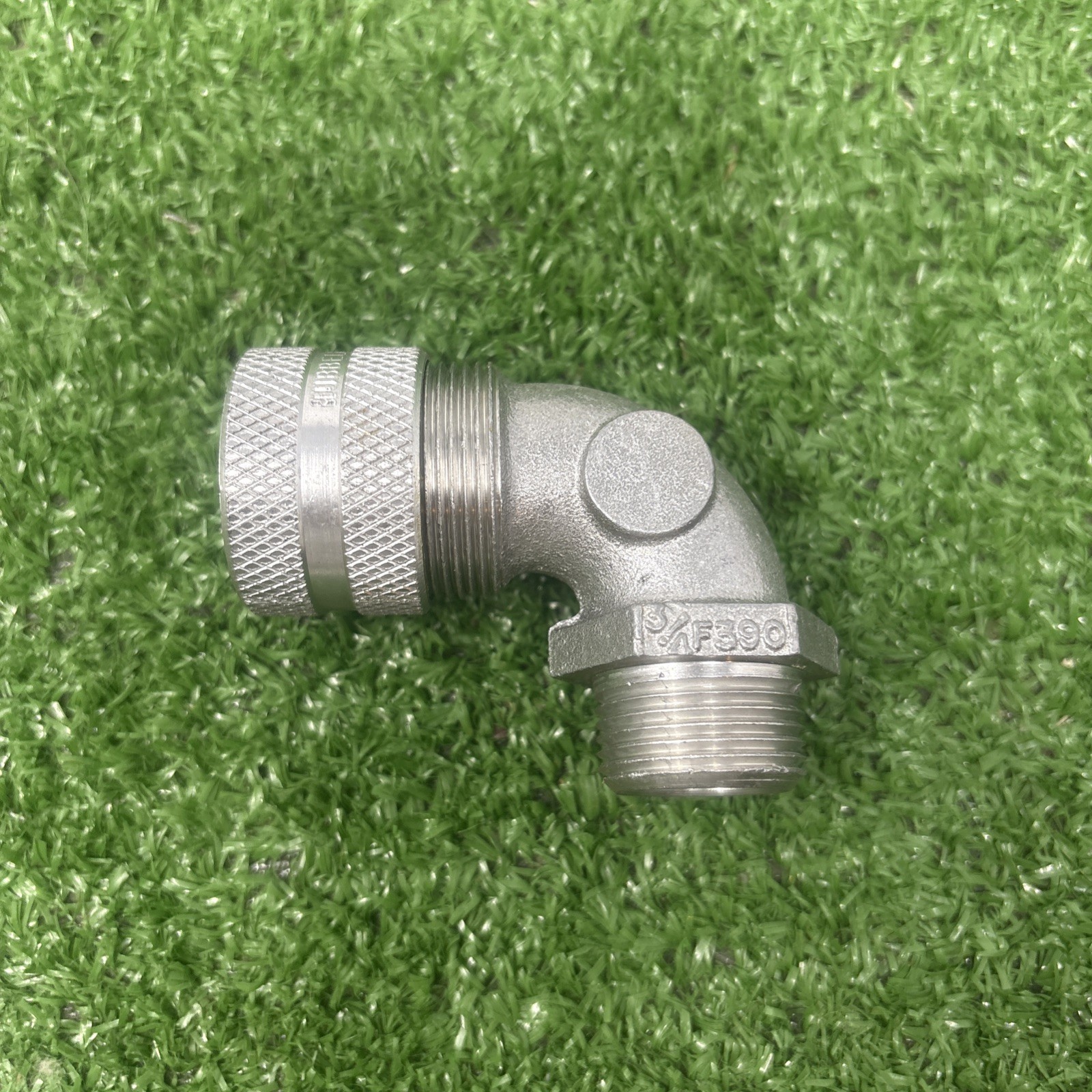 Hubbell Liquid Tight Cord Connector  90° Aluminum, 3/4", F390 New
