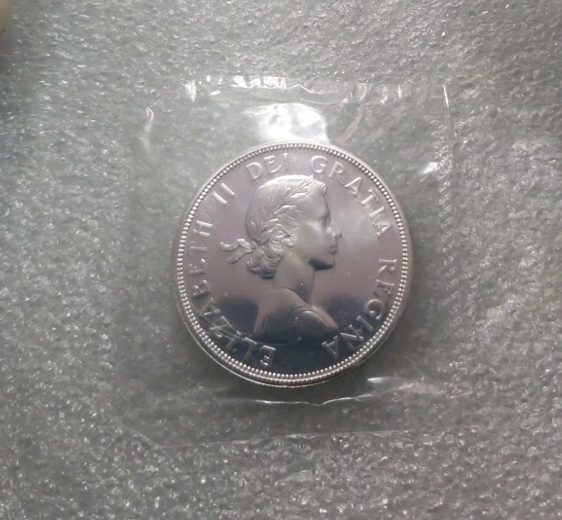 ERROR 1964 Missing Dot Canada Silver $1 Unc-Coin-ORIG Sealed Means HIGH Grade!