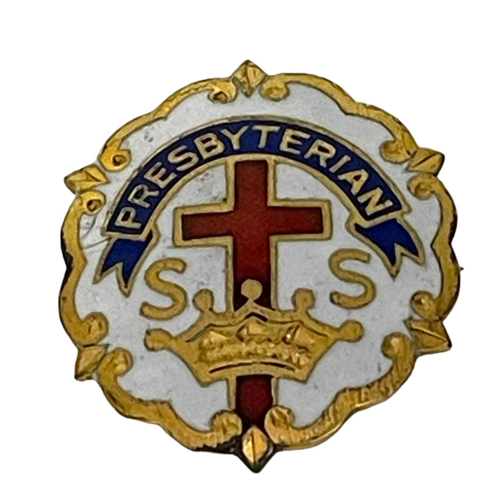 Little System Presbyterian Sunday School 1st Year Pin Religious Memorabilia