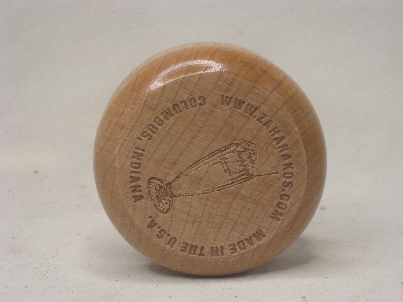 Columbus Indiana Zaharakos souvenir wooden yoyo wood yo-yo promotional advert