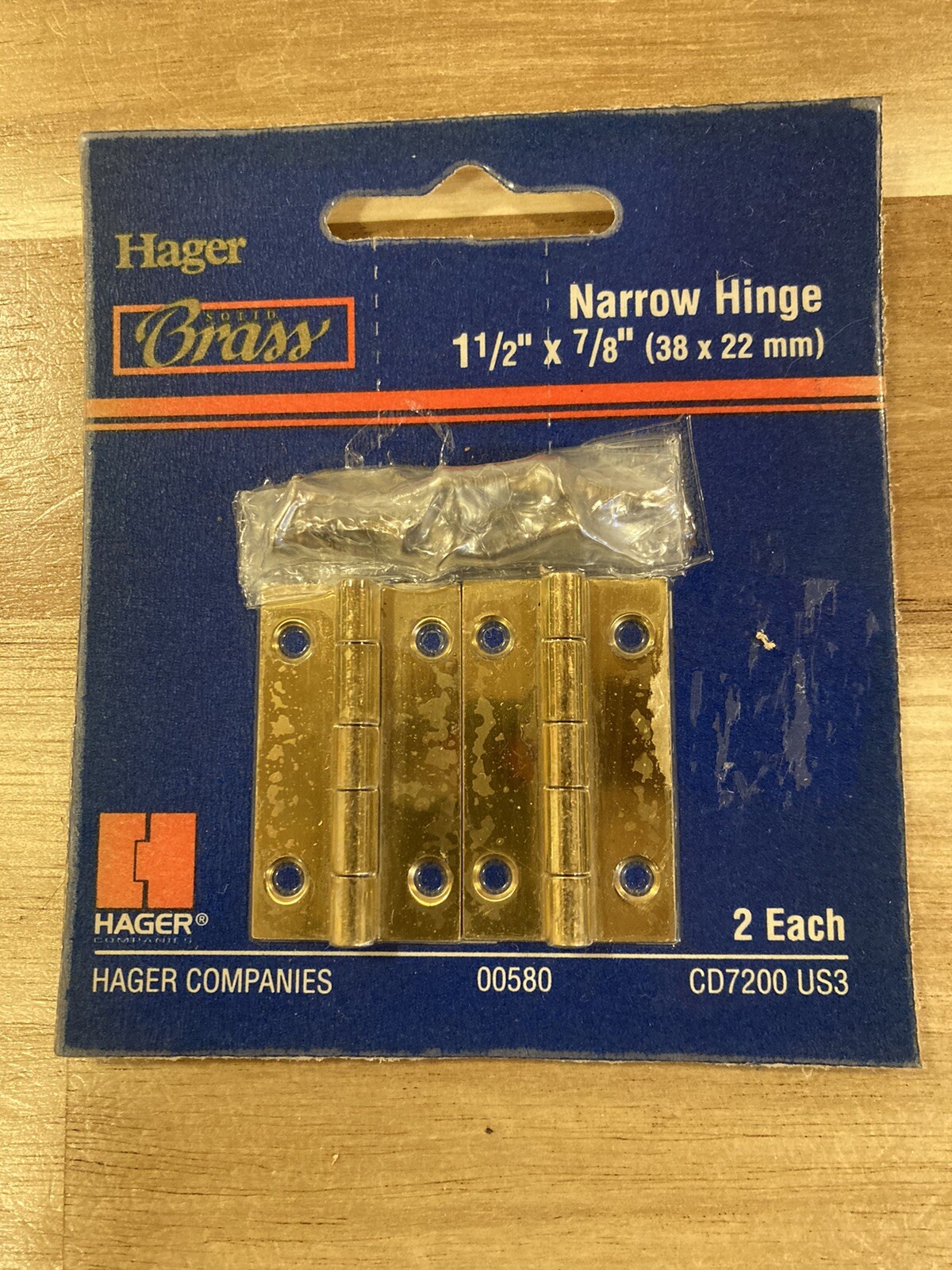 Lot of 2 Hagar Middle Hinge 1-1/2”x7/8” No 00580