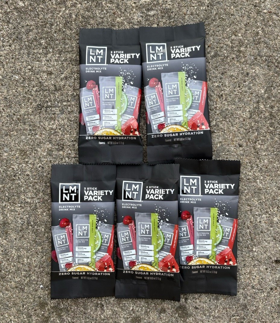 15 LMNT Electrolyte Drink Mix 5x3 Stick Variety Pack Citrus Raspberry Watermelon