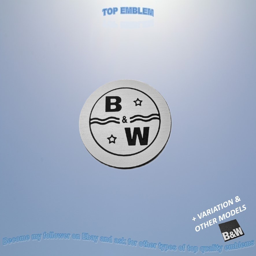 BOWERS & WILKINS B&W emblem replacament badge logo decal sticker plate aufkleber