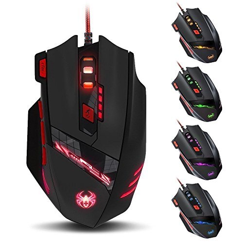 Zelotes T90 Professional 9200 DPI High Precision USB Wired Gaming Mouse,8 Button