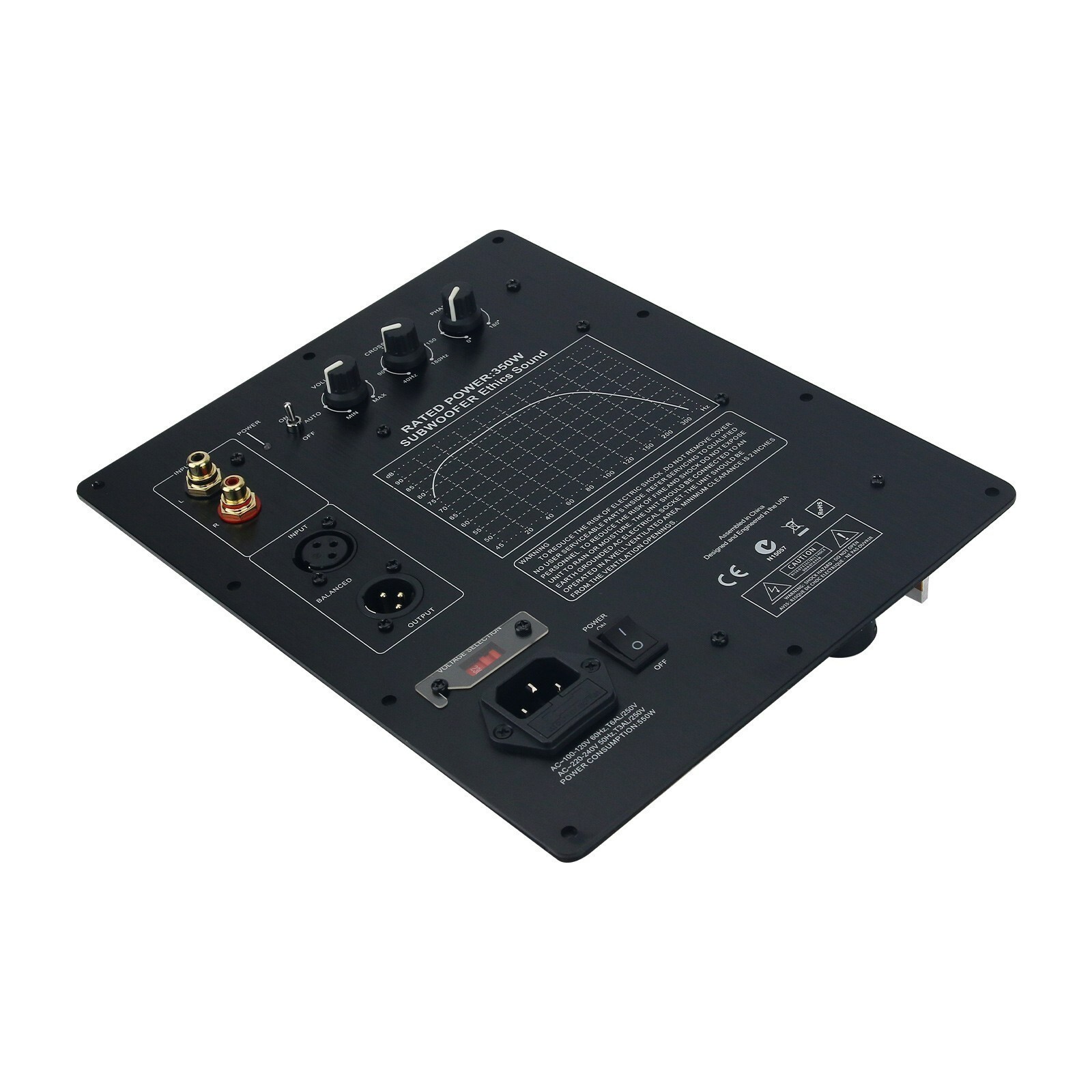 350W Subwoofer Amplifier Board Plate Amplifier for Closed & Phase-Inverted