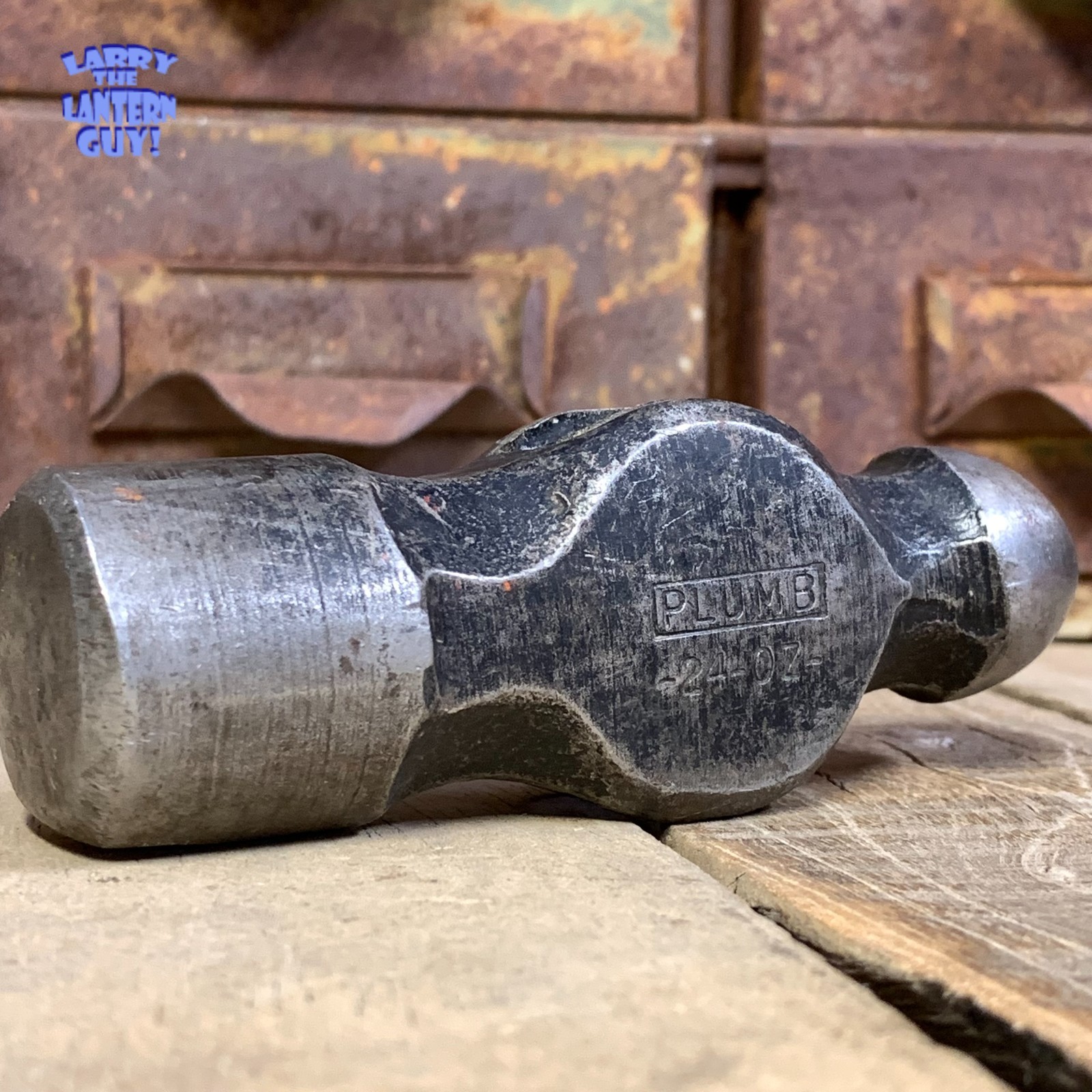 Vintage Plumb Leader Ball Peen Hammer Head 24oz - READ - GROUND ON!