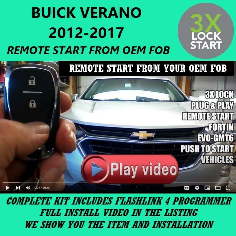 3X LOCK PLUG & PLAY REMOTE START 2012-2017 BUICK VERANO PTS