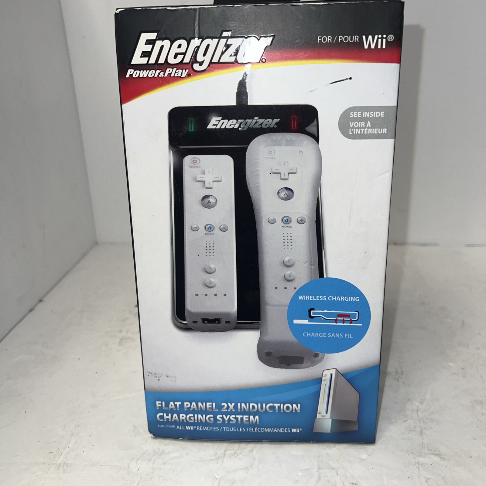 Energizer Flat Panel 2X Induction Charger For Wii Remotes - No Battery Pack!