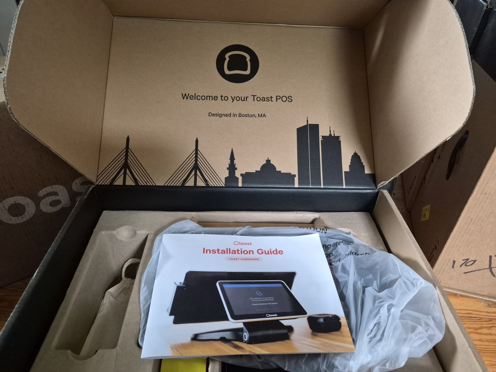 Toast POS Terminal Hardware Kit w/ Installation Guide, Touchscreen & Accessories