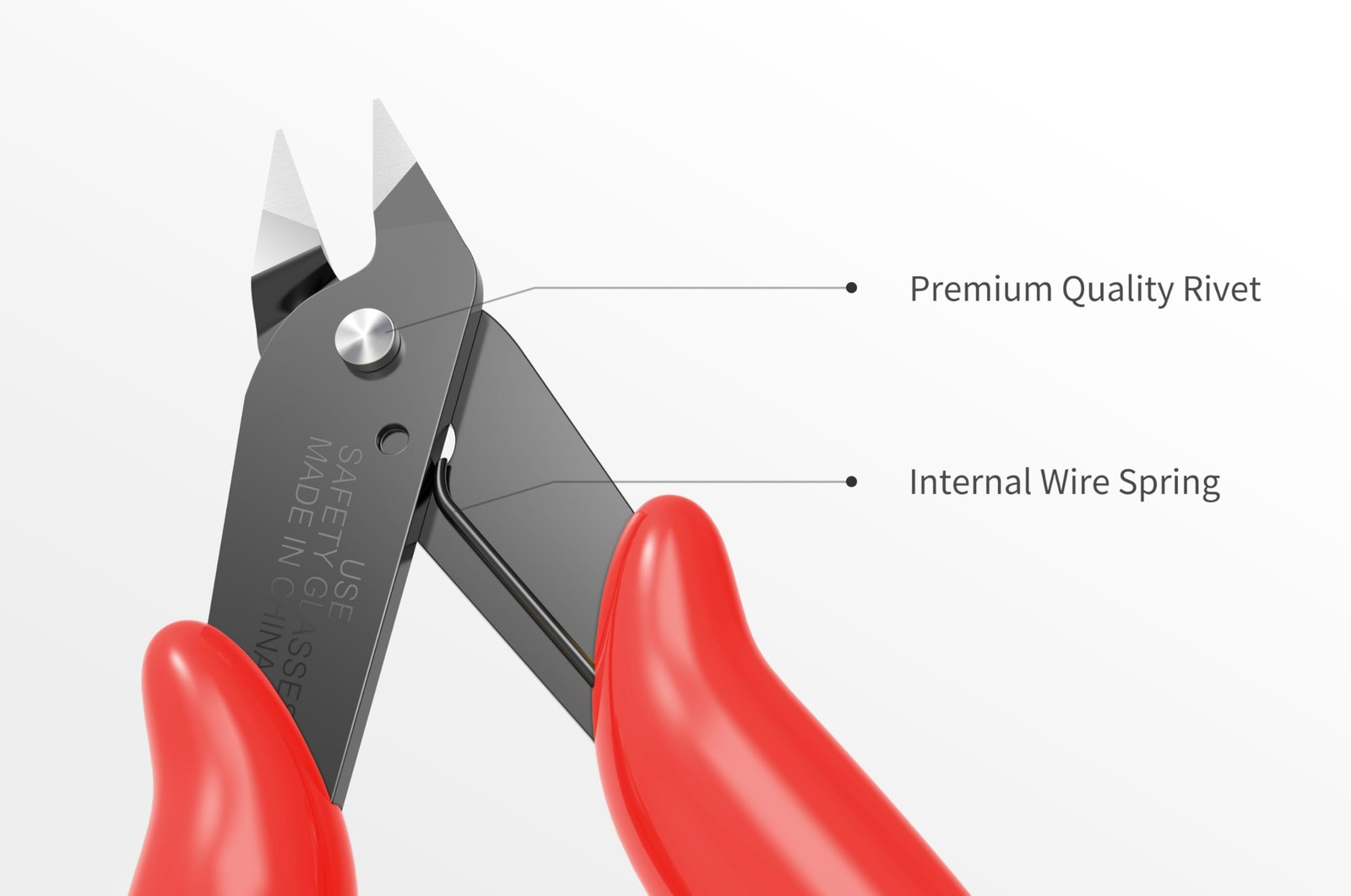 2 Pcs 5-Inch Flush Cutters Micro Wire Cutters Spring Loaded Precision Pliers