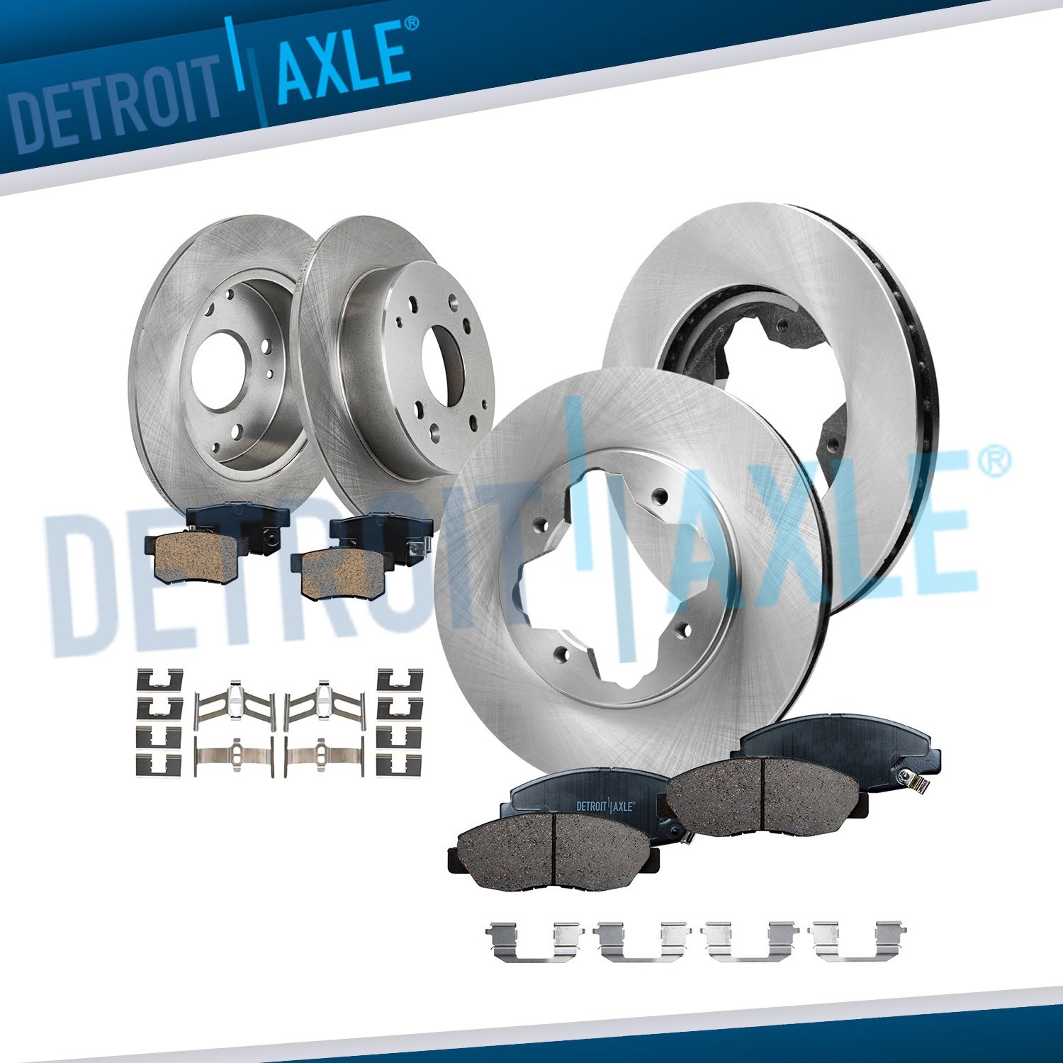 Front Rear Disc Brake Rotors Ceramic Pads for 1991 - 1997 Honda Accord Acura CL