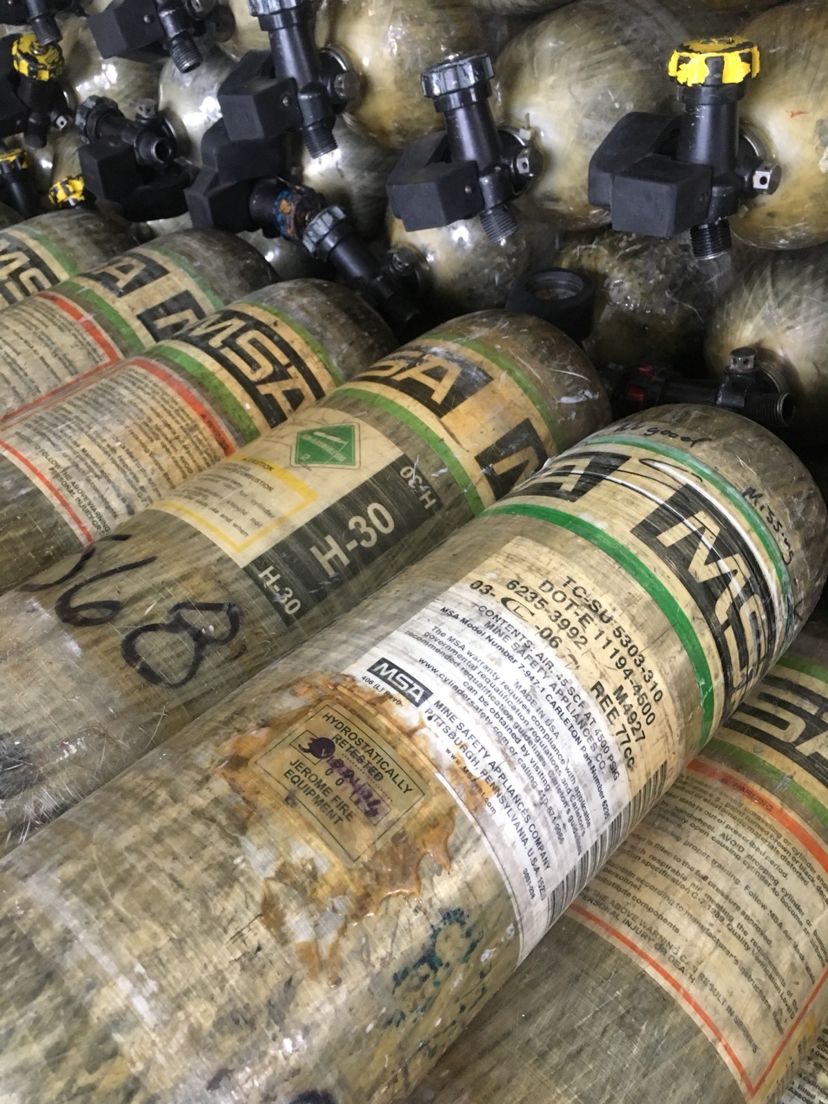 2006 H-30 SCBA Oxygen Air Tank Cylinder  4500 psi MSA Scott MFG - FREE SHIPPING